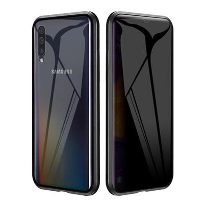 Hülle - Samsung - Galaxy A50 - Stoßfest - Metall - Gehärtetes Glas - Schwarz