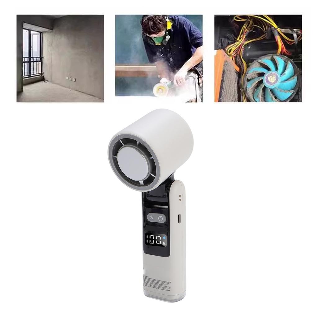 Handheld Fan Digital Display High Speed Ice Cooling Fan Foldable Fan with Light for Travel Outdoor Indoor