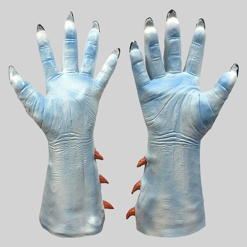 

Маска Демона Зловещий Шестиугольник и пара перчаток для Хэллоуина и тематических мероприятий Blue Gloves