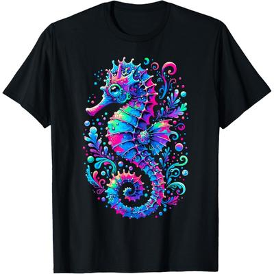 Seahorse Ocean Animal Colorful Underwater Seahorse T-Shirt