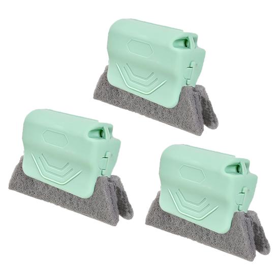 Window Track Scrubber Double-Sided Brush Set with Removable Sponge Car Vents