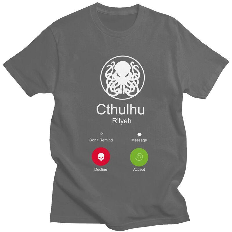 Custom Mens The Call Of Cthulhu T Shirt Short Sleeves Cotton Tshirts Streetwear Tshirt Leisure Rlyeh Octopus Tee Clothing