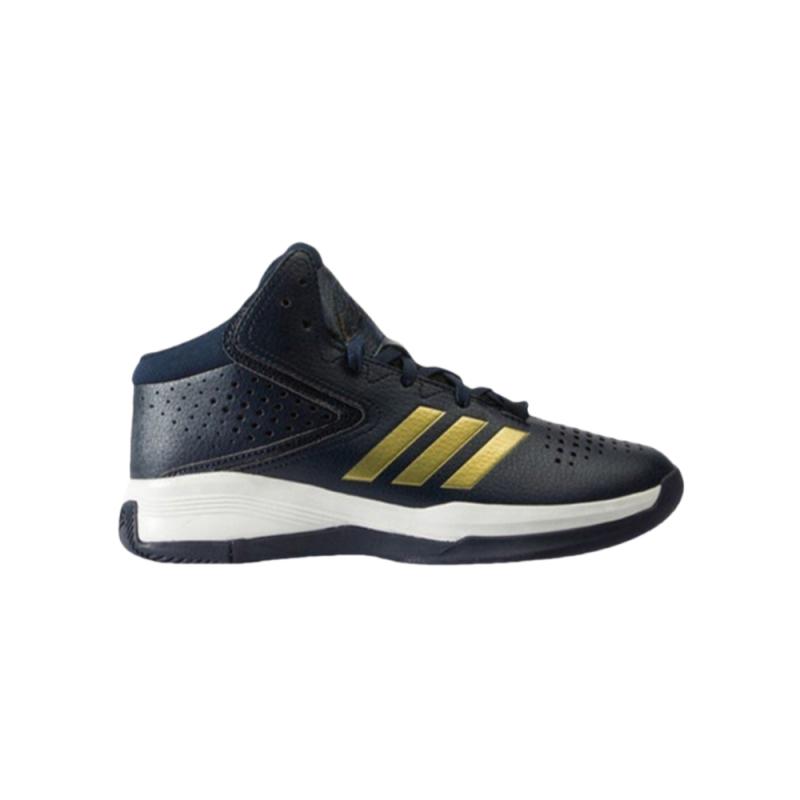 Adidas Cross Em 4 Fashion Non-Slip Durable Mid-Top Basketball Shoes Men Sneakers Blue B27704