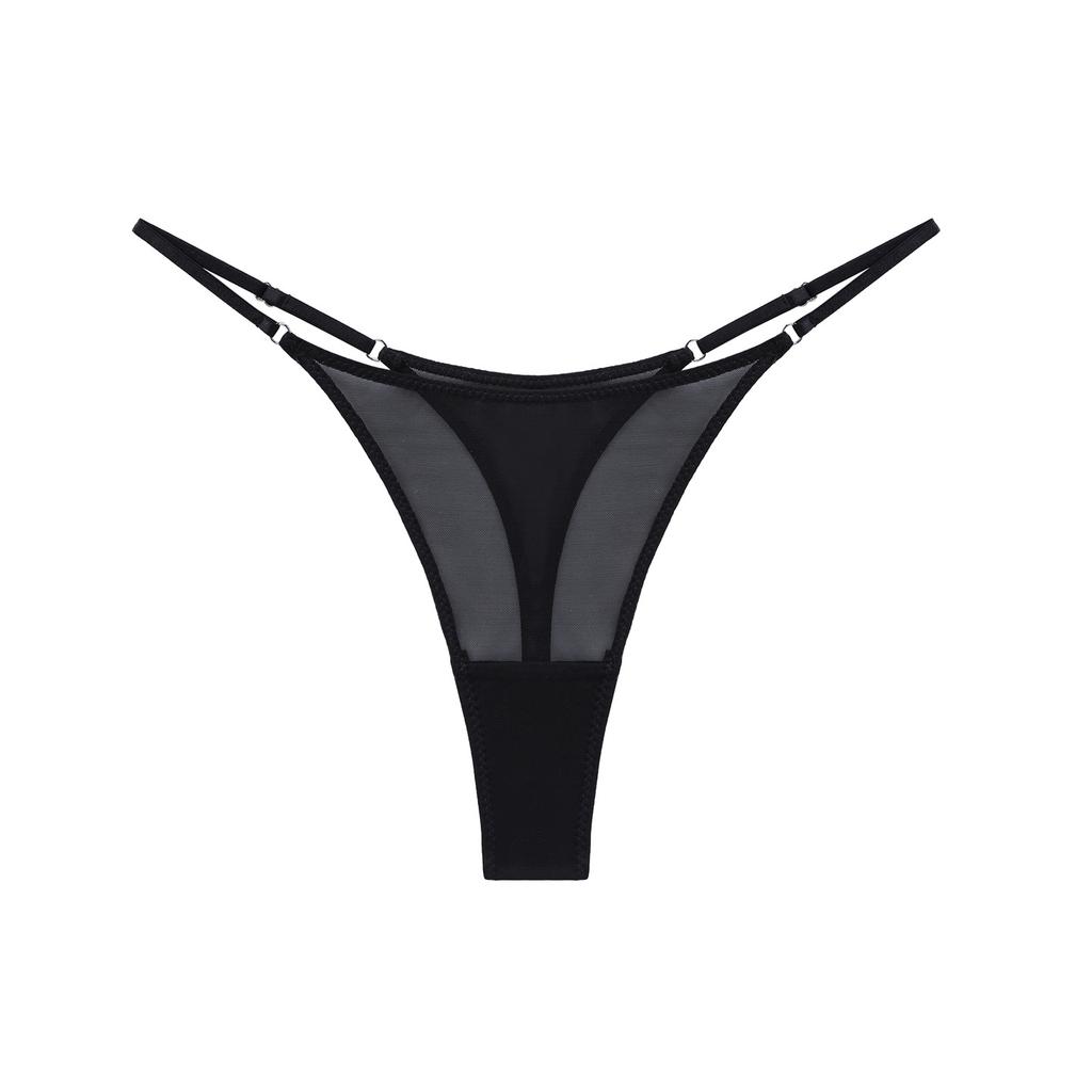 Mesh sexy thin strap thong women's adjustable size perspective hot fun large size high fork T pants women