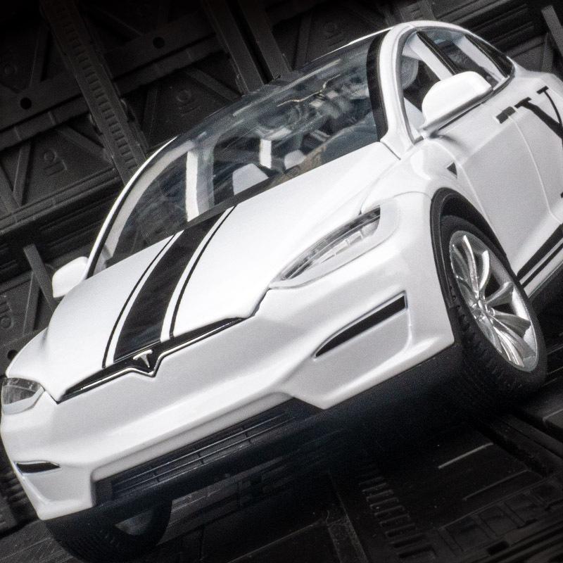 

Jianyuan 2403A Сплав Tesla Model X Игрушечная машина фиолетовый