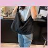 Large Canvas Shoulder Bag Students Simple Retro Inner Pouch School Travel Bags