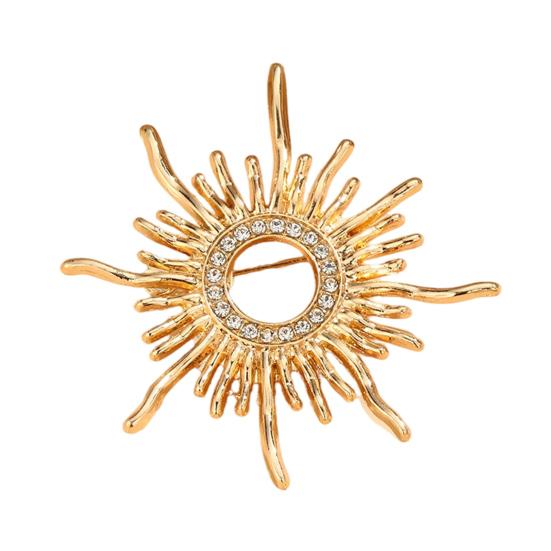 Geometric Design Brooch Pin for Women, Zinc Alloy Badge, Rhinestones Inlaid Brooch Pin for Dress, Coat, Shawl Gift for Mother, Wedding A