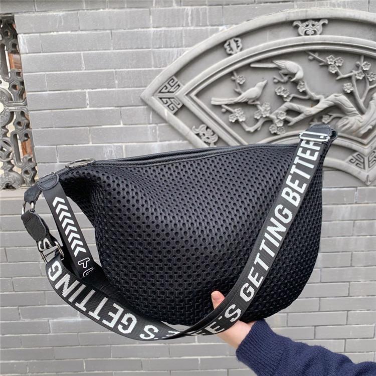 

New Women s Bag Mesh Shoulder Messenger Bag Casual Lightweight and Large-capacity Travel Bag for Women чёрный