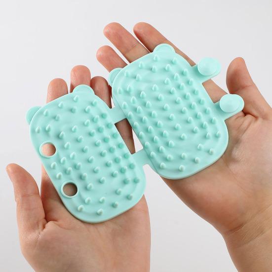 Cat Hair Removal Massage Brush Pineapple Cat Ear Shape Table Leg Scratching Tool Soft Double-Sided Comb for Dogs Cats Self Cleaning