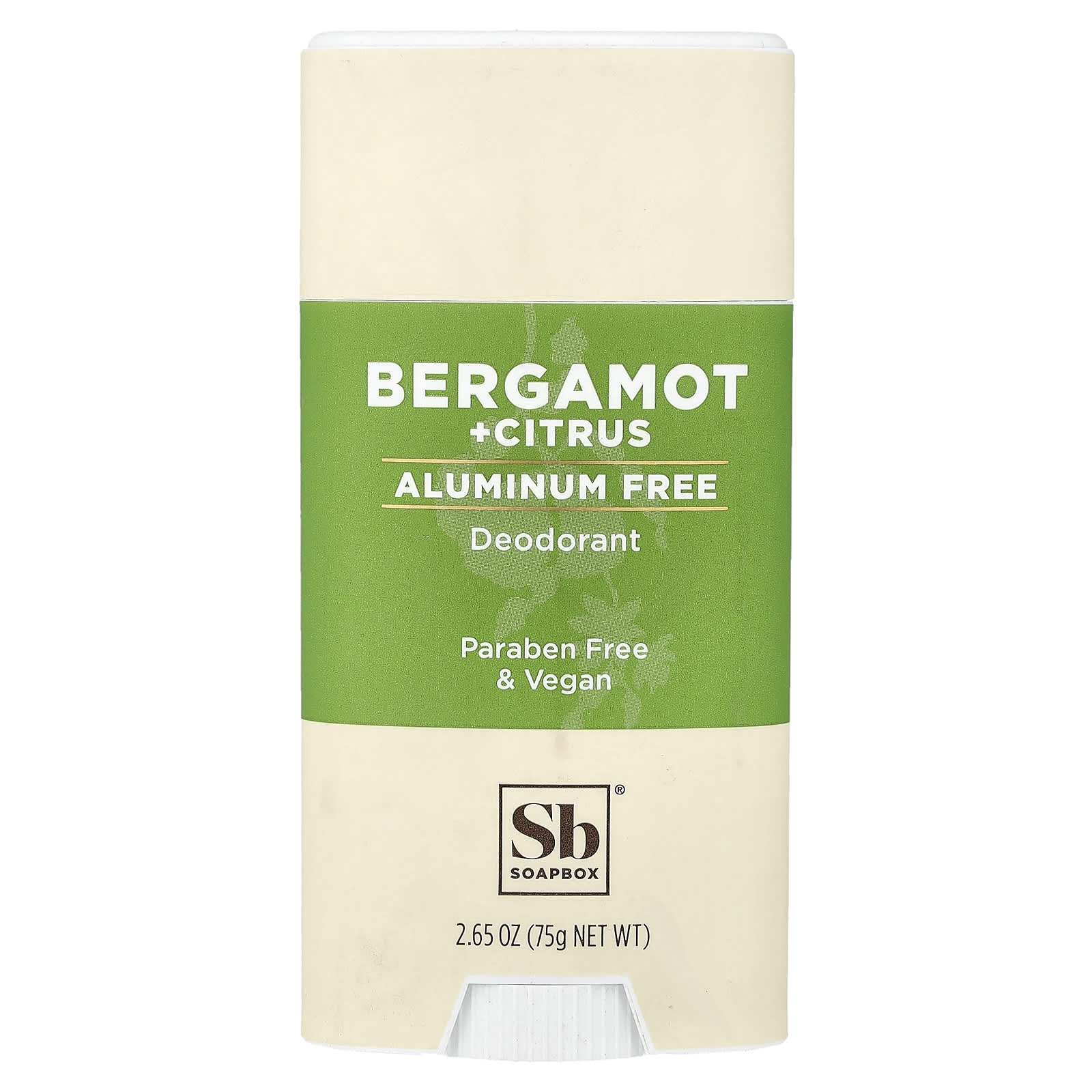 

Soapbox, Aluminum-Free Deodorant, Bergamot + Citrus, 75g (2.65oz)