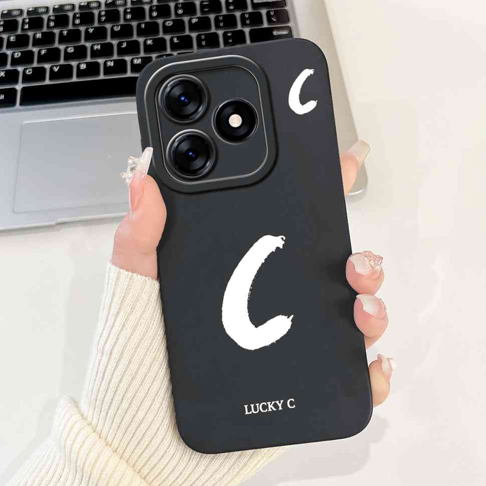 For Realme Note 50 Case RMX3834 Cute A-Z Letters Cover Soft Silicone Casing For Realme Note 50 Note50 Fundas Capa