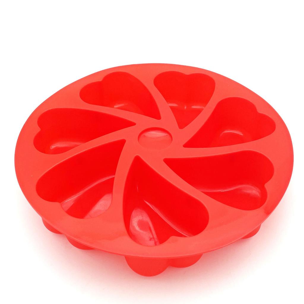 Scone Cake Baking Pan Flower Heart Chocolate Silicone Mold Candy Moulds Dessert Cheesecake Truffle Caramels Jelly Brown