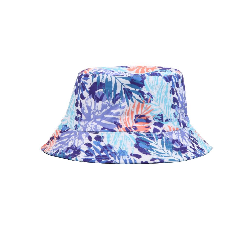 Hat Versatile Style Leaf Printing Womens Sunshade Hatscaps Fishermans