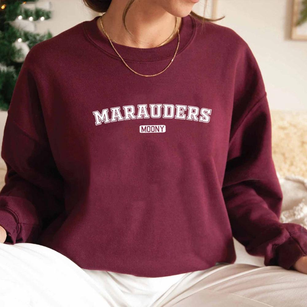 

Світшот Marauders Book Lover Світшоти з круглим вирізом Унісекс Толстовки з графічним малюнком Топи з довгими рукавами Повсякденний світшот S бордовий