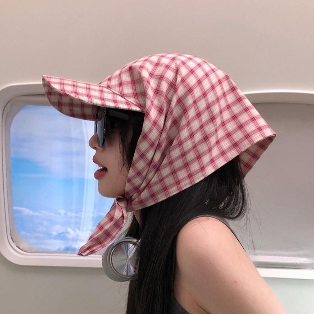Rural Style Triangle Headscarf Hat Sunscreen Strappy Bandana Cap Headscarf Baseball Hat  Girl