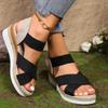 Fashion 2024 New Women Casual Slip on Lightweight Wedge Sandals Trend Peep Toe Platform Sandals Women Summer Fashion Shoes for Women