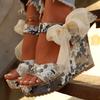 Summer Women'S Elegant Retro Floral Wedge Sandals