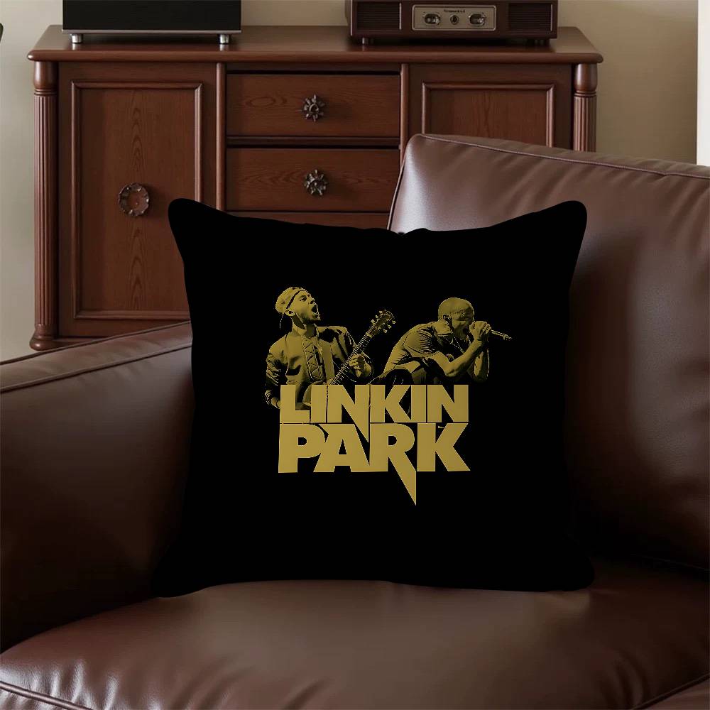 Band L-Linkin Cool P-Park LOGO Kudde Gåvor Heminredning Sovrum Soffa Bil Kuddöverdrag Fodral 45x45cm