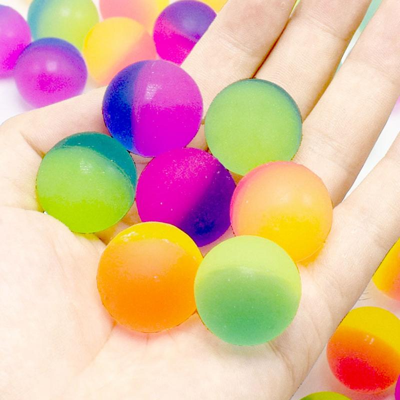 15Pcs/Set Colorful Bouncing Ball 25Mm Size Assorted Elastic Balls Pet Favors Funny Dog Chasing Game Prop Festival Party Gift Zyf