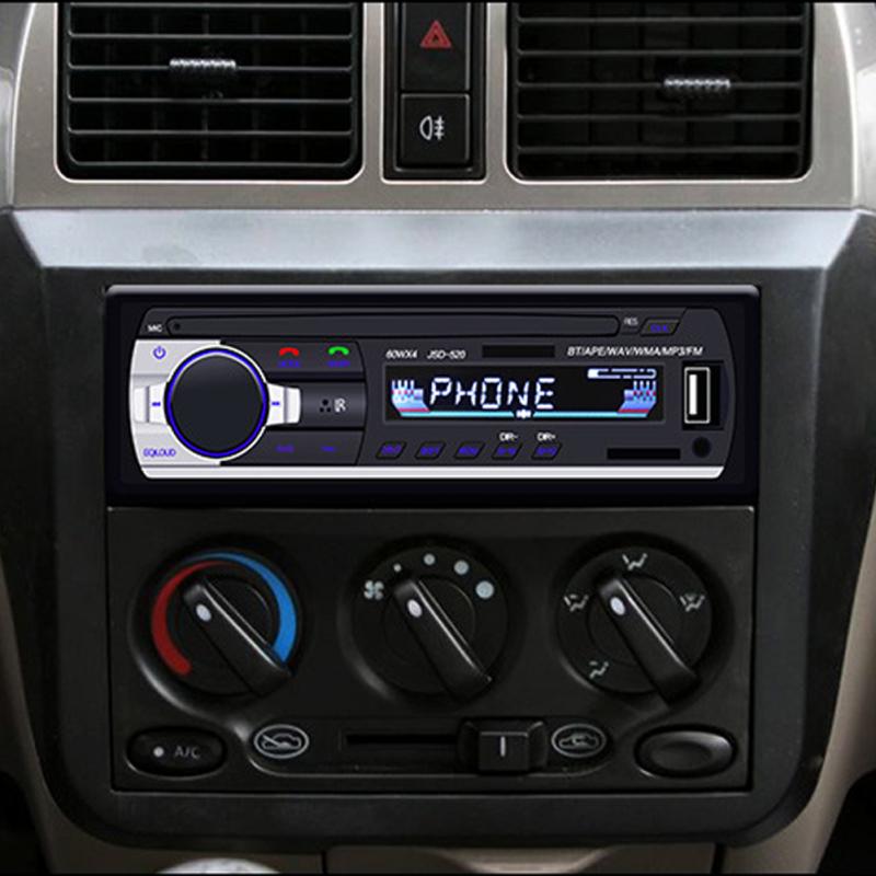 Bluetooth Auto MP3 Player Audio Stereo 4X60W Autoradio 12V Einbau 1 Din FM Aux-Eingang Empfänger