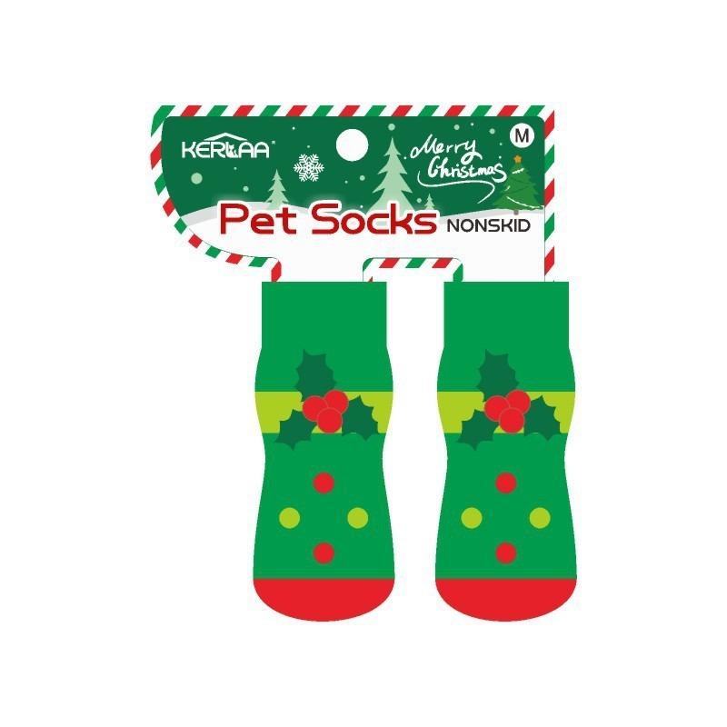 Christmas Dog Socks Elk Snowman Small and Medium Dogs Pet Socks Non-slip Foot Cover Christmas Supplies Pet Products