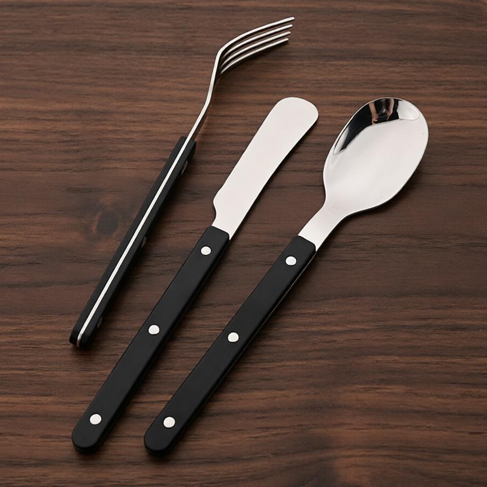6Pcs Acrylic Clip Stainless Steel Handle Fork Set Mirror Dinner Fork Tableware Western Dessert Cake Fruit Fork Kitchen Cutlery