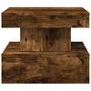 LED Coffee Table In Smoked Oak 50 X 50 X 40 Cm