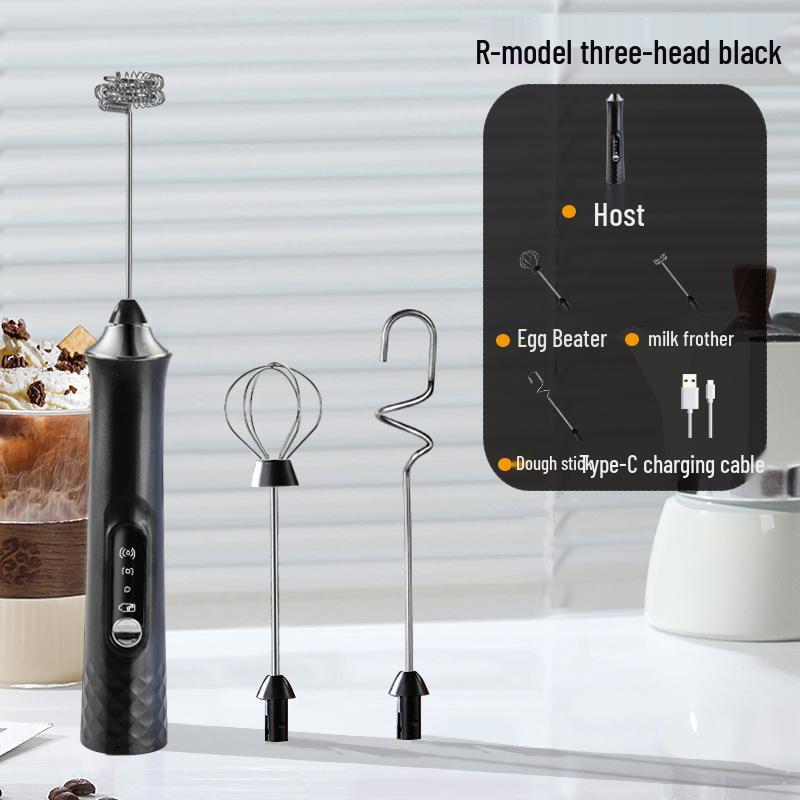 Montalatte Elettrico Compatto - Frullino e Sbattitore Portatile per Caffè Cremoso e Miscele Omogenee