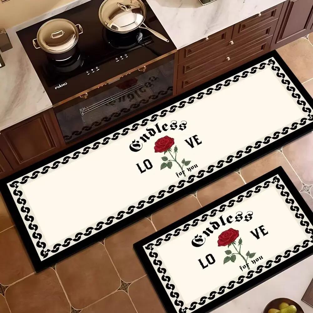 Flower Pattern Carpet Mat Rug Bowknot Typography Minimalist Modern Home Decoration Floor Mat Living Room Decoration Bedroom Rug