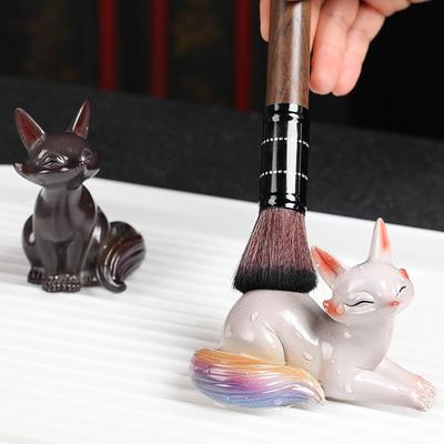Descoloração Pets de Chá em Forma de Raposa Ornamento Criativo para Mesa de Escritório em Casa Decorações para Vasos de Flores Artesanato Acessórios para Cerimônia do Chá Zen