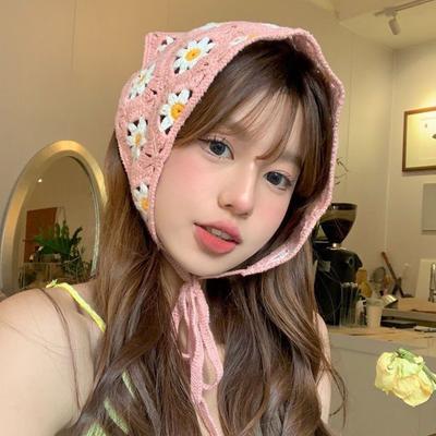 Vintage Stirnband Damen Haarband Gestrickt Handgefertigt Dreieckstuch