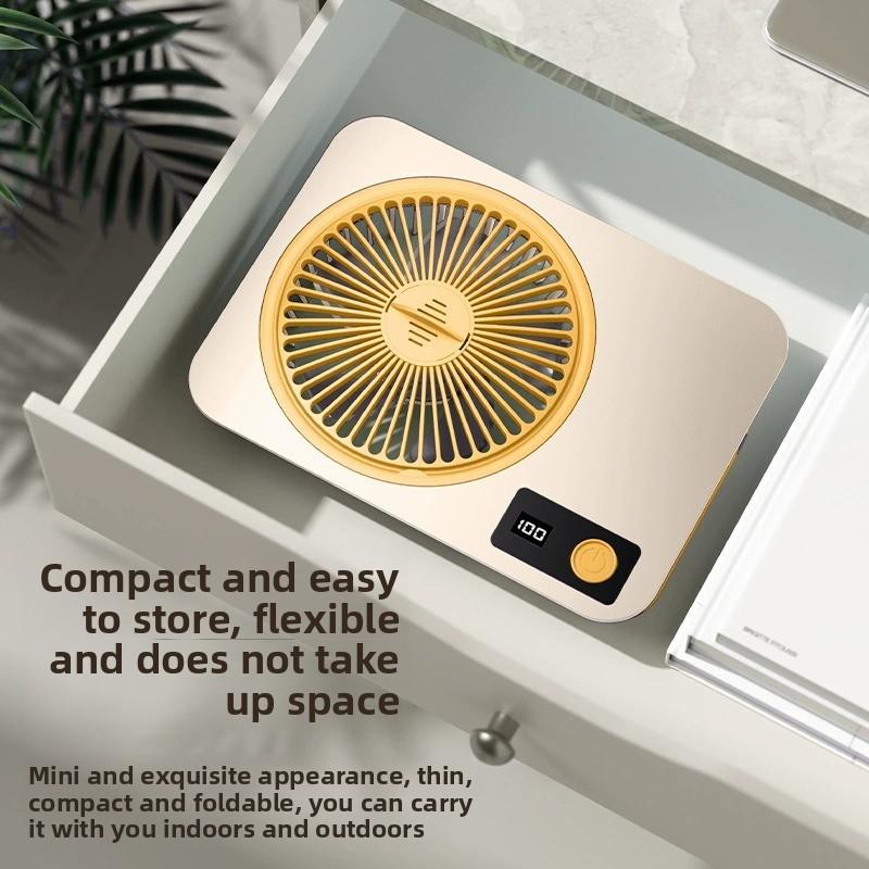 Ventilador de mesa portátil con clip recargable USB para escritorio y hogar