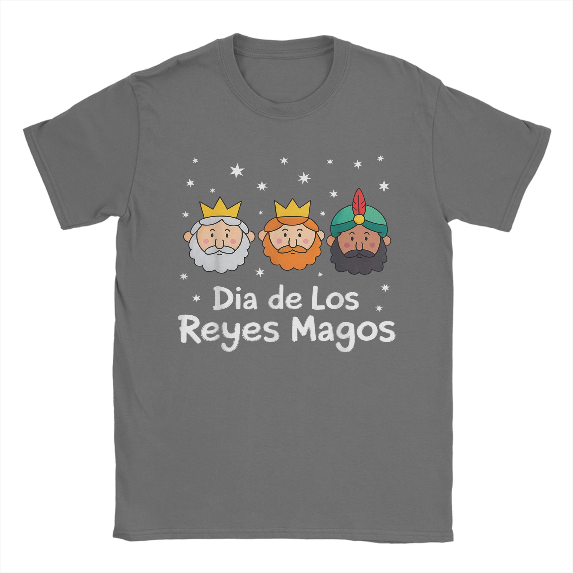 

Three Kings Spanish Epiphany T-Shirt for Men Dia De Los Reyes Magos Pure Cotton Tee Crewneck Short Sleeve T Shirt Gift Idea Tops 4XL
