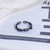 Dark Series Personality Trendy Cool Love Open Ring Irregular Inlaid Zircon Punk Retro High Sense Ring Woman