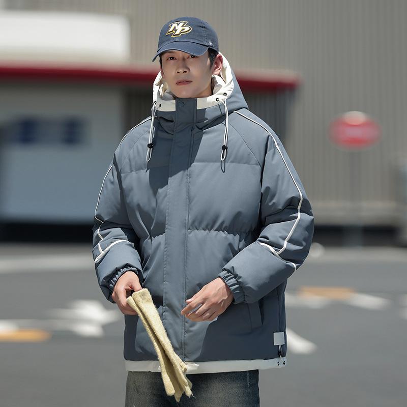 Свободная стеганая куртка с капюшоном — фото 10