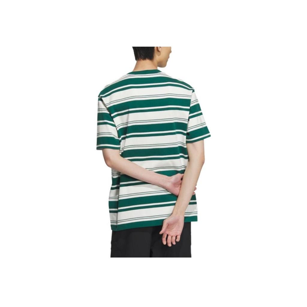 Adidas Light Sports Color-Block Casual Crew Neck Short Sleeve T-Shirt Men Tops Forest-Green IS4958