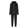 Women's Fashion Hooded Long Sleeve Color Zipper Elastic Waist Loose Sweatshirt Set