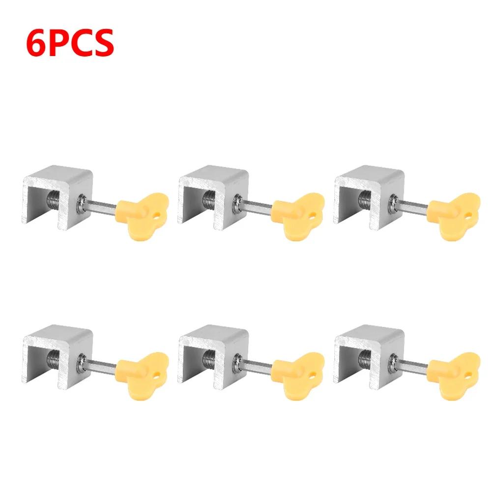 10-1Pcs Aluminum Alloy Window Lock Stopper Sliding Window Anti-theft lock Window Sliding Door Baby Kids Child Safety Doors Lock
