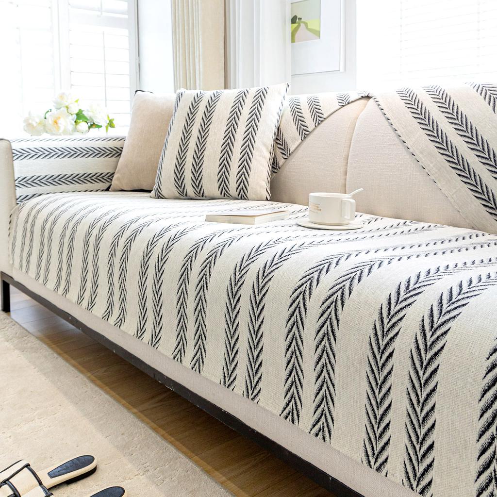 Modern Nordic Sofa Cushion Universal Fabric Non-Slip Leather Sofa Cover  New Sofa Seat Cushion Light Luxury