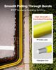 Glasfaser-Einziehband, 100M 6,3MM, Kabeleinziehstange mit Ständer, Kabelverlege stange mit Verriegelungsmechanismus, Einziehwerkzeuge, für Wände