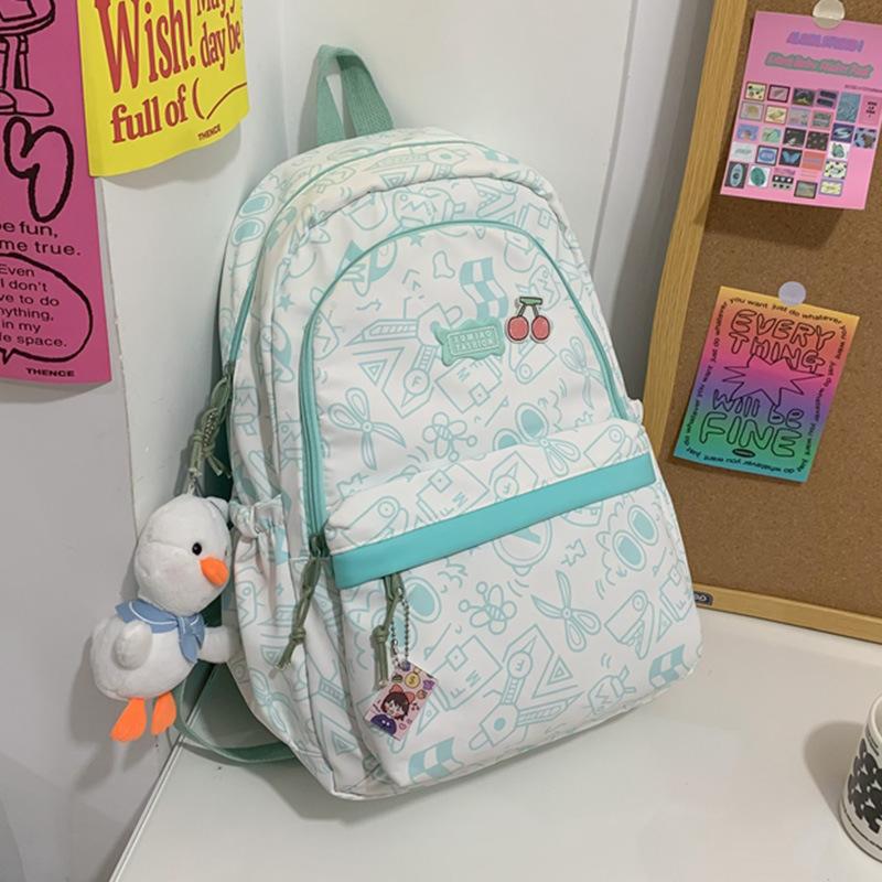 School Bag Girl Cute High School Junior High School Students Large Capacity Versatile Backpack Primary School Students Simple Small Fresh Backpack