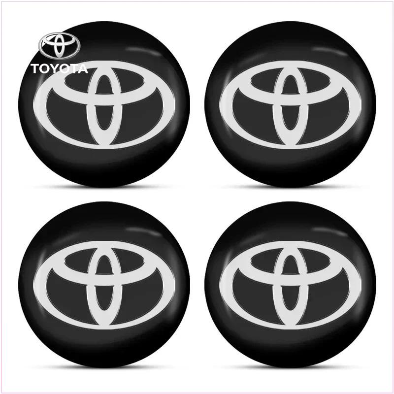 4pcs Car Wheel Center Hub Sticker 56mm Emblem Decal Wheel Sticker for Toyota C-hr Prado Rav4 Yaris Hilux Prius Avensis Corolla Camry