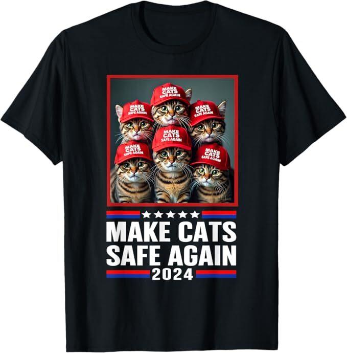 Donald Trump Make Cats Safe Again Red Hat 2024 Debate Unisex T-Shirt Unisex T-Shirt M
