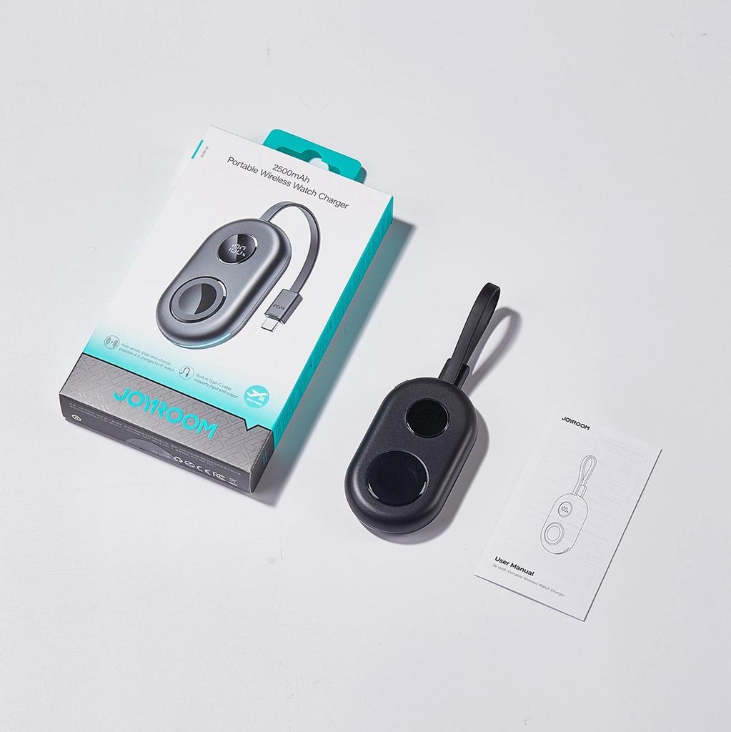 Joyroom JR-W09 3W Wireless Charger with USB-C Cable for Apple Watch - Black