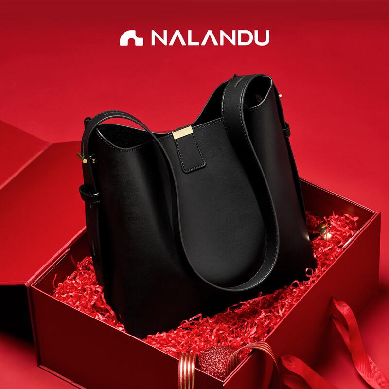 Nalandu Women s 2026 Cowhide Bucket Shoulder Bag