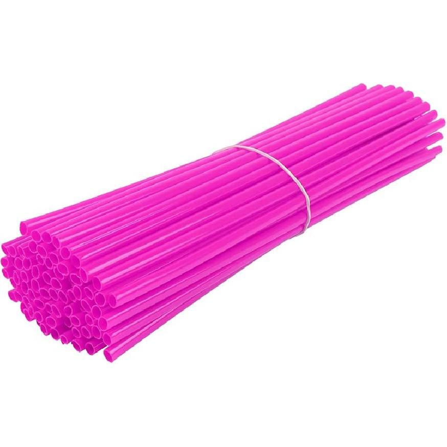 Worldmotop 72Pcs Dirt Bike Spoke Covers Wheel Spoke Wraps Wheel Rim Spoke Sk Universal Replacement For Yamaha Honda BMW Suzuki Kawasaki(Pink)
