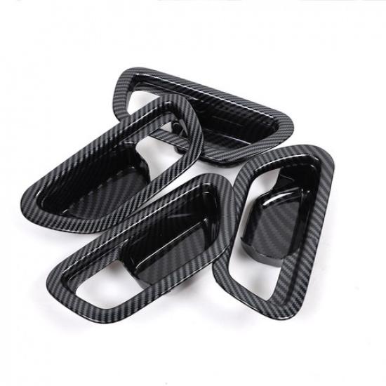 ABS Carbon Fiber Interior  Door Bowl Panel Trim Cover For Honda Pilot -2024