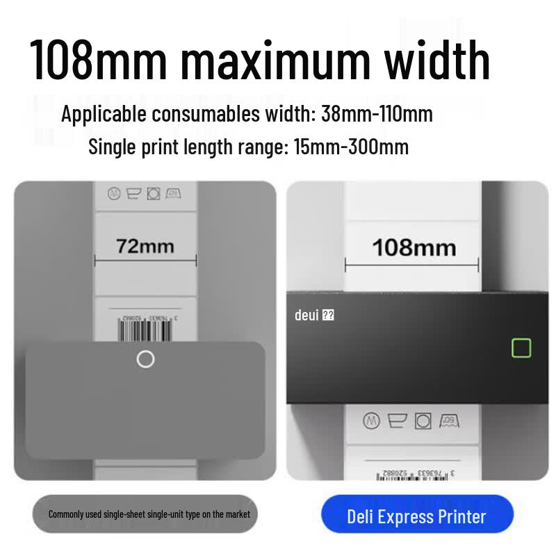Deli Thermal Label Printer CN Plug (adapter Included)