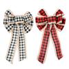 Christmas Decoration Lattice Three-Color Ribbon Bow Christmas Ornaments Xmas Tree Decoration