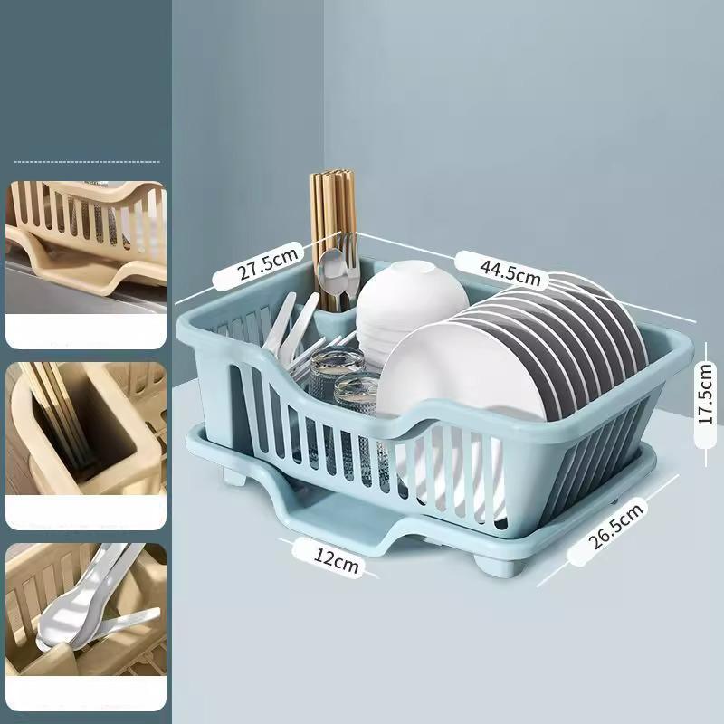 Kitchen Drainage Rack Drainer Board Countertop Utensils Plates Chopsticks Bowls Spoons Storage Dish Drying Rack